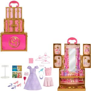Mattel Universal Pictures Wicked Glindas Glamorous Closet with 2 Unique Looks, Surprises & 13 Accessories, Inspired by The Movie