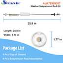AJK72909307 4902EA1002E Washer Suspension Rod Kit 25.8 inch Replacement Fit for l.g WT4970CW WT5070CW and ken-more 79631512210, 79631512211 Washer, Replaces TAW35618213, AP5736587
