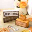 Fall Decor for Home, 4 Pcs Autumn Decorations Indoor Wooden Maple Leaf Fall Table Decor, Thanksgiving Harvest Centerpiece for Tiered Tray, Kitchen, Office, Farmhouse Party Table Centerpiece