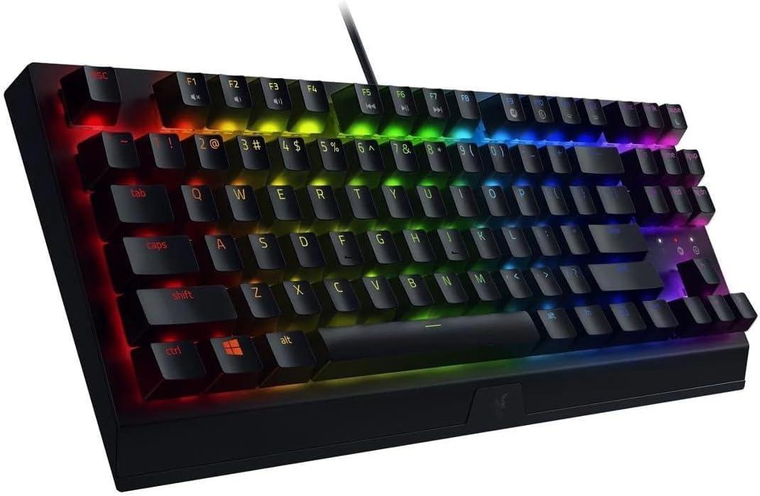 Razer BlackWidow V3 Tenkeyless Mechanical Gaming Keyboard: Razer Mechanical Switches - Chroma RGB Lighting - Compact Form Factor - Programmable Macro Functionality - USB Passthrough
