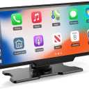 Portable Carplay Screen For Car, 10.26" Wireless Apple Carplay & Android Auto Touch Screen with 4K Dash Cam,1080P Backup Camera,Car Stereo Audio Receivers,GPS Navigation Mirror Link,Voice Control,Siri