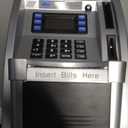 Fishboy Talking ATM Piggy Bank for Kids with Dual Debit Cards, Power-Off Memory, Auto-Opening Drawer for Real Money for Boys, Onekey Shutdown, Bill Feeder, Coin Recognition, Balance Calculator Machine (Black/Silver)