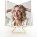 Realme V0 True Non-Reversing Mirror with Stand, True Reflection, True Image, True Mirror, Non-Magnifying Desk Mirror, Unmatched Precision, Slim Design for Makeup Vanity