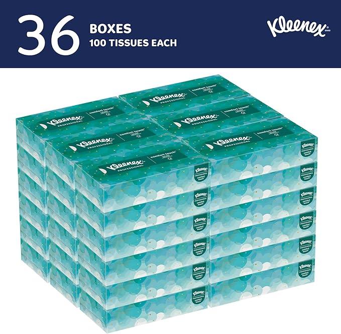 Kleenex® FSC Certified 2-Ply Facial Tissue Pop-Up Boxes, 8.3" x 7.8", White, 100 Tissues Per Box, Carton Of 36 Boxes