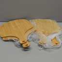 Norme 6 Pcs Bamboo Pizza Peel Set, Wooden Pizza Paddle with Handle, Wood Cutting Board, Oven Accessory for Breads, Cheese, Fruit, Vegetables, Kitchen Accessories (16.5 x 12 Inch)