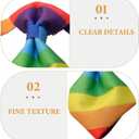 POPETPOP Rainbow Bow Tie Cat Collar Breakaway Safety Collar for Cats and Dogs Adjustable Pet Necklace for Daily Wear and Special Occasions