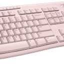 Logitech MK270 Full Size Wireless Keyboard and Mouse Combo - Rose | Full size keyboard with spill-resistant design, compact ambidextrous mouse, connect via single included USB-A Nano Receiver