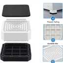 Bed Risers and Furniture Risers, Heavy Duty Adjustable Lifting Blocks for Couches, Desks, and Chairs, Elevates 1.5 Inches, Holds up to 4000 lbs (White)