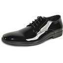 VANGELO Men Dress Shoe TUX-12 Oxford Formal Tuxedo for Prom Wedding Black Patent Size 11W