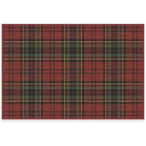 RUGGABLE Washable Plaid Area Rug  Dress Stewart Tartan Red 2x3, Stain-Resistant, Non-Slip  Small Machine Washable Rugs for Living Room, Bedroom, Hallway, Entryway & Bathroomwith Standard Pad