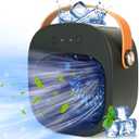 Portable Air Conditioners, 5200mAh Rechargeable Mini Air Conditioner Fan, 3 Wind Speeds Quiet Personal Small Desk Air Cooler Fan for for Bedroom, Car, Home, Camping, Travel, and Office