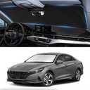 Custom Fit Sunshade for Elantra Windshield Sun Shade for 2021-2024 2025 2026 Hyundai Elantra Accessories Heat Insulation and Cooling Front Window Cover for Windshield for Elantra Interior Protection