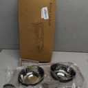 Elevated Pet Bowl, Stainless Steel Pet Feeding Bowls with Plastics Stand, Splash Proof Raised Dishes, for Food & Water, for Cats & Dogs, Kittens & Puppy