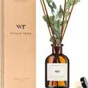 WEALD TRIBE Flower Reed Diffuser Set Eucalyptus & Lavender Scent For Bathroom Accessories Shelf Decor & Air Fresheners, Sticks Defusers With 4.0 fl oz Essential Oils, House Bedroom Office Decor & Gift