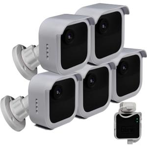 All New Blink Outdoor 4 Camera Wall Mount,Weatherproof Protective Housing with USB-C Charging Port & 360 Adjustable Mount.Sync Module 2 Mount for 4th Gen- Blink Cam Not Included(White 5 PCS)
