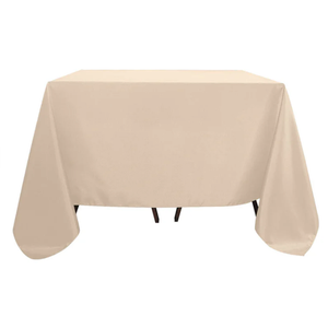 LiinenTablecloth 10x9Ft  Square Polyester Tablecloth Beige
