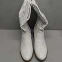 Girls Kids Western Boots Embroidered Cowgirl Cowboy Boots Girls Mid Calf Riding Shoes Little Kid/Big Kid, Size 6