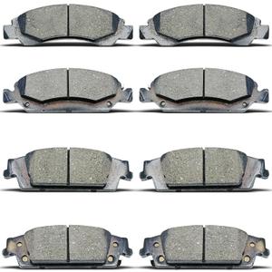 Front Rear Ceramic Brake Pads 8 Pieces Set fit for Cadillac Escalade,Escalade ESV,for Chevy Silverado 1500,Suburban,Tahoe,for GMC Sierra 1500,Yukon,Yukon XL