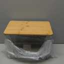 Delamu 2 Set Pantry Organizers and Storage, Trash Bag Holder Under Sink Organizer for 4-13 Gal Bags, Trash Bag Dispenser with Bamboo Top for Onion, Potato, Garlic, Clear (11-7/32"L*7" W*7-1/8"H)