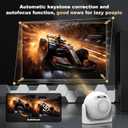 Auto Focus Mini Projector Support 4K 1080P, Built-in APPS & Auto Keystone 270 Rotatable, Portable Projector with WiFi and Bluetooth, Home Theater Outdoor Movie Bedroom Projector, 350 ANSI Lumens (white)