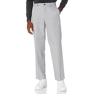 Amazon Essentials Men's Classic-Fit Expandable-Waist Flat-Front Dress Pant Size  35W*22L