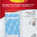 Command Bath Replacement Strips, 2-Medium and 4-Large Water-Resistant Adhesive Strips, Re-Hang Bath Hooks or Caddies
