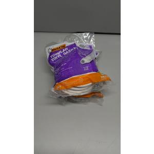 Frost King Tubular Vinyl Gasket Weatherstrip, 1/2" W, 1/4" T, 17' L, White (V18WH)