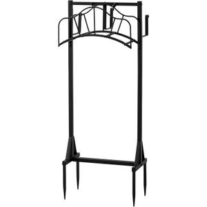 Garden Hose Holder Upgraded Water Hose Holder Heavy Duty Metal Hose Stand Sturdy Freestanding Hose Hanger, Detachable Garden Hose Storage Rack for Outside Yard Lawn