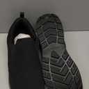 FitVille Men's Wide Slip on Shoes for Men Hiking Shoes Go Walking Shoes Loafers Trekking Trails Sneakers with Arch Support (15 X-Wide, Black)