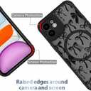 AIGOMARA Case for iPhone 11 [Compatible with MagSafe] Black Ribbon Bow Pattern Design Soft TPU Bumper Hard PC Back Anti-Fall Shockproof Protective Slim Magnetic Cover for Women Girls