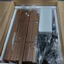 SUPERJARE Nightstands Set of 2, Night Stands with Charging Station & PE Rattan Decor Drawer, Bed Side Tables with Solid Wood Feet, End Table, for Bedroom, Living Room, Walnut (11.8"D x 15.9"W x 23.4"H (1 Drawers))