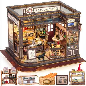BenBen DIY Miniature House Kit, Mini House Building Kit with Furniture for Adults, Teens, Wooden Tiny Dollhouse Diorama Model Craft Kits, Hobbies & Gifts for Family and Friends(Potion & Cake)