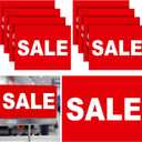 Feifeiya 10 Pcs 5.5 x 7 Inches Sale Signs Tags for Retail Store Card Stock Advertising Sale Sign Red White Print for Yard Garage Retail Store Outdoor Indoor Business Marketing Office, 2 pack
