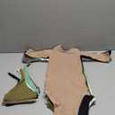 Cuffbow 6 Packs Newborn Baby Knotted Gowns Set 0-6 Months Cotton Sleeper Long Sleeve Nightgown and Hat Set for Infant Baby (Dark Color)