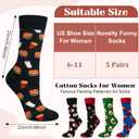 Chalier 5 Pairs Womens Fun Famous Painting Patterned Art Socks Cotton, Printed Cool Novelty Funny Socks for Women (One Size)