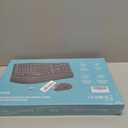 Wireless Keyboard and Mouse Combo,2.4G Full Size Wave Keys Ergonomic Keyboard with Wrist Rest for Natural Typing, 3 DPI Adjustable Ergonomic Silent Mouse for Computer/Laptop/Windows/Mac (Gray)