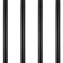 QLLY 29.5 inch / 75cm Adjustable Metal Desk Legs, Heavy Duty Furniture Table Legs with 1" Leveling Adjustment for DIY Office Desk, Workbench, Dining Table, Set of 4 (Black)