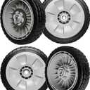 (4 Pack) Lawn Mower Wheels Kit Compatible with Honda HRR216 HRS216 HRT216 Walk Behind Lawn Mower - 2 Rear Wheels Replaces 42710-VE2-M02ZE + 2 Front Wheels Replace for 44710-VL0-L02ZB
