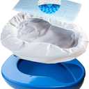 Contoured Bedpan Set with 25 Super Absorbent Pads and Liners - Heavy Duty Bed Pan for Females and Men - For Hospital or Home Use of the Elderly and Bedridden Patients - Pads Absorb up to 35 oz /1000ml