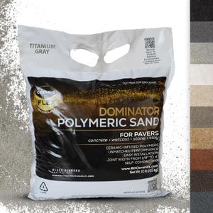 10 Pound Titanium Gray DOMINATOR Polymeric Sand with Revolutionary Ceramic Flex Technology for Stabilizing Paver Joints/Gaps, 1/8 up to 4, Professional Grade Results