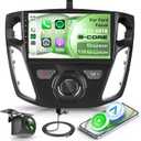 Rimoody 8 Core 6+128G Android 15 Car Stereo for Ford Focus 2012-2018 with Wireless Carplay Android Auto, 9 Touch Screen Car Radio with GPS Bluetooth Mirror Link WIFI FM/RDS DSP AHD Backup Camera SWC
