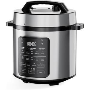 DUMOS 12-in-1 Electric Pressure Cooker 6 QT Stainless Steel Multi Cooker Electric for Pressure, Rice, Steamer, Yogurt Maker, Slow Cook,Meat Stew, Cake, Porridge, Multigrain