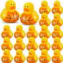 Deekin Rubber Ducks 2 Inch Bulk Sport Party Favors for Team Events Decorations Birthday Party Supplies Club Player Gift(50 Pcs,Basketball)