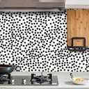 17.3x480 Black and White Polka-Dot Wallpaper Self-Adhesive Contact Paper Moire Dot Peel and Stick Decorative Wallpaper Spots Contact Paper for Walls Bedroom Living Room Nurseryls