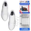U-Lace Slims No-Tie Shoelaces - Elastic Stretch Laces for Sneakers, White