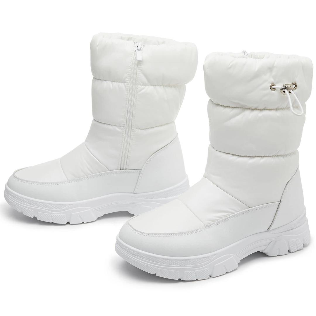 Women's Winter Boots Snow Boots For Women Black Mid Calf Platform Boots Warm Fur Fashion Slip On Boots 40