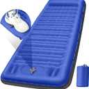 Camping Sleeping Pad, Extra Thick 5 Inch Camping Mat with Pillow Built-in Foot Pump Inflatable Sleeping Pads Compact for Camping Backpacking Hiking Traveling TentBlue Grey