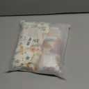 LifeTree Muslin Swaddle Blankets for Baby Girl, 2-Pack 70% Viscose from Bamboo and 30% Cotton Large Swaddle Blankets (47" x 47"), Floral & Dusty Pink Checkered