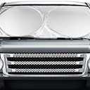 Car Windshield Sunshade Jumbo (63" x 35") for Car Truck SUV - UV Protector Shields Auto & Keeps Vehicle Cooler - Easy to Use Large Pop up Sun Shade