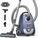 Aspiron Canister Vacuum, 1600W/40Kpa Canister Bagged Vacuum,4QT Dust Bag, H13 HEPA Filter, 5 Tools, Pet-Friendly,Variable Power Control,for Carpets, Hardwood Floors, Stairs, Pet Hair, Household,Car